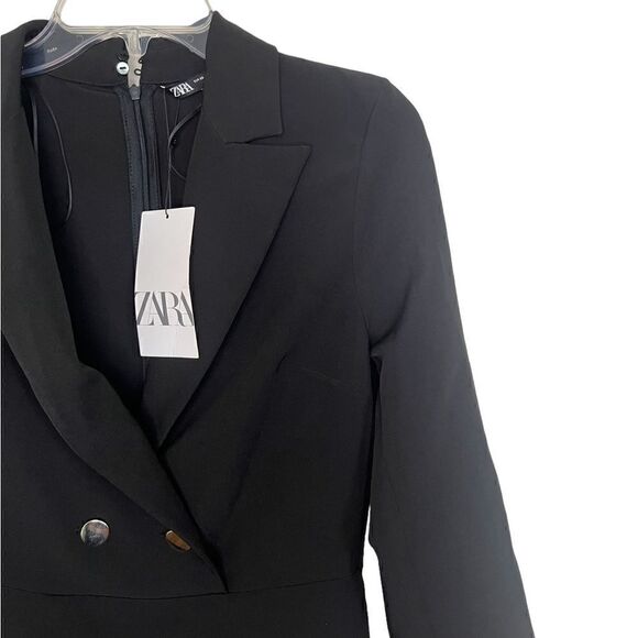 Zara Black Long Sleeve Buttoned Blazer Jumpsuit Size XS - Picture 6 of 14